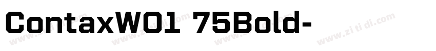 ContaxW01 75Bold字体转换